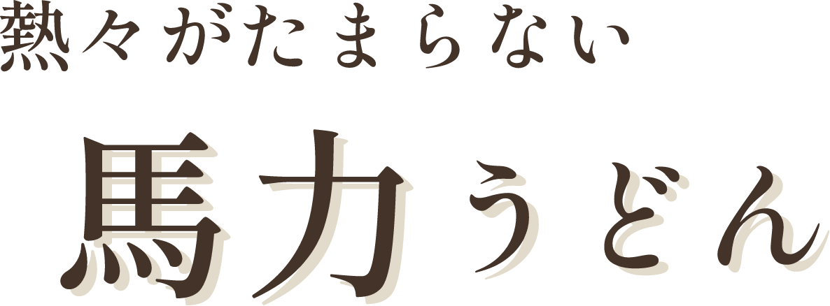 熱々がたまらない馬力うどん